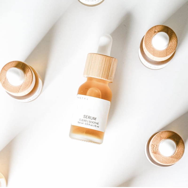 Skincare Hair Oil Bottles 0.5 oz Empty Glass Dropper Bamboo Cap 15ml 30ml 60ml for Skin Care Serums
