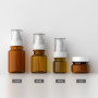 80ml Amber Color PET Bottles for Cosmetics Skincare Plastic Lotion Bottle Container Pump Lotion Bottle