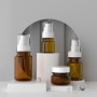 80ml Amber Color PET Bottles for Cosmetics Skincare Plastic Lotion Bottle Container Pump Lotion Bottle