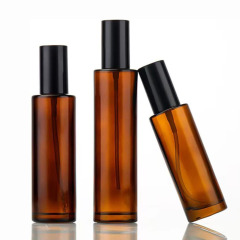 Wholesale Brown Round Hand Body 30ML 50ML 100ML 120ML 4OZ Glass Lotion Bottle With Pump Spray