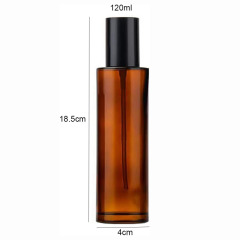 Wholesale Brown Round Hand Body 30ML 50ML 100ML 120ML 4OZ Glass Lotion Bottle With Pump Spray