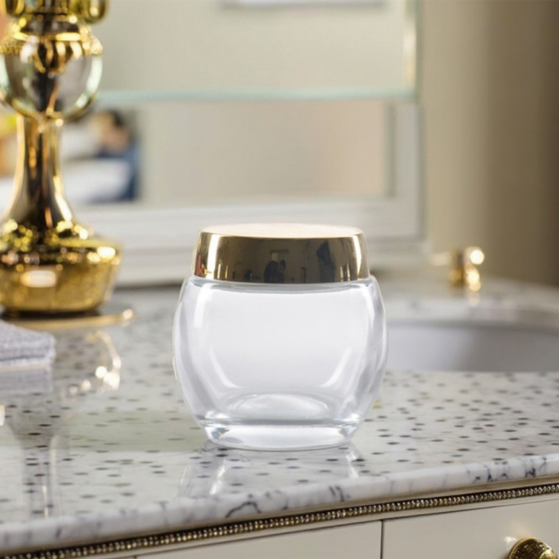 Best Cosmetic Skin Care Face Whitening Cream Big Glass Jar with Plastic Cap