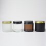 100ml Amber Glass Candle Jar with Aluminum Lid Low MOQ Empty Cosmetic Container Recyclable Packaging