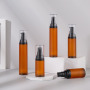 Cosmetic 15ml 30ml 50ml Round Spray Frosted Amber Luxury Lotion Acrylic Bottles with Clear Cap