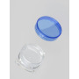 Portable Eye Cream Jar PS Material 3g 5g Transparent Plastic Jar With Colorful Lid square Cosmetic Jars