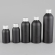 matte black aluminum bottle with silver lid