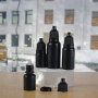 Black PE PP Plastic Eye Dropper Bottles 5ml/15ml/20ml Sizes Empty Refillable Squeezable Screw Caps for Liquid Medicine
