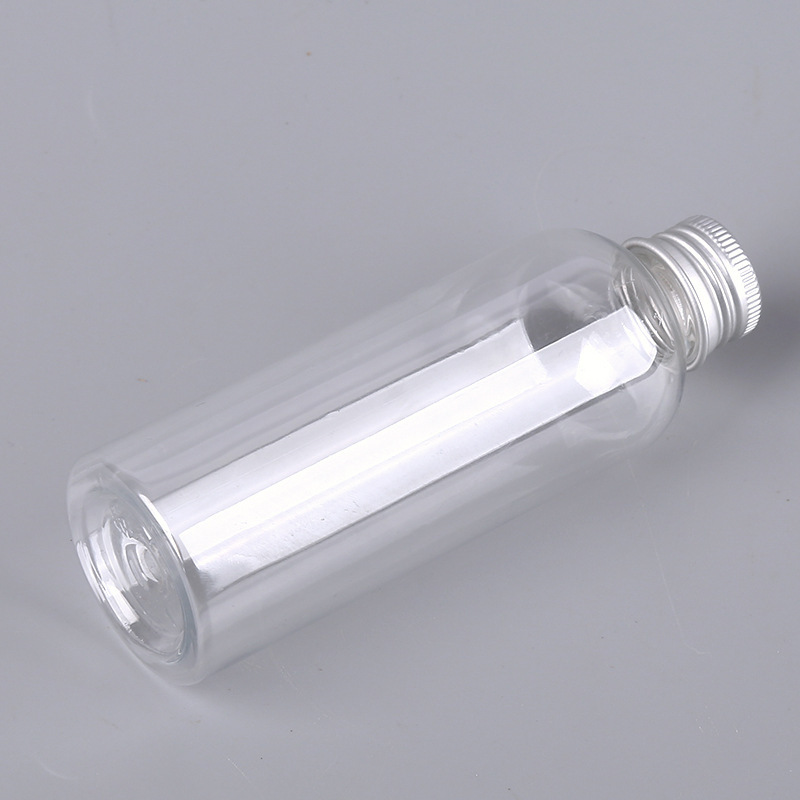 Wholesale Small Mouth PET Plastic Bottles with Aluminum Screw Lids Transparent for Shampoo and Lotion