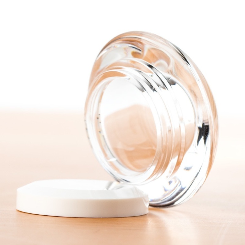 New Arrival Flying Saucer Shaped Acrylic Cream Jars Empty Plastic Jar for Loose Powder Cosmetics in Sizes 3g 7g 10g 15g 30g 50g