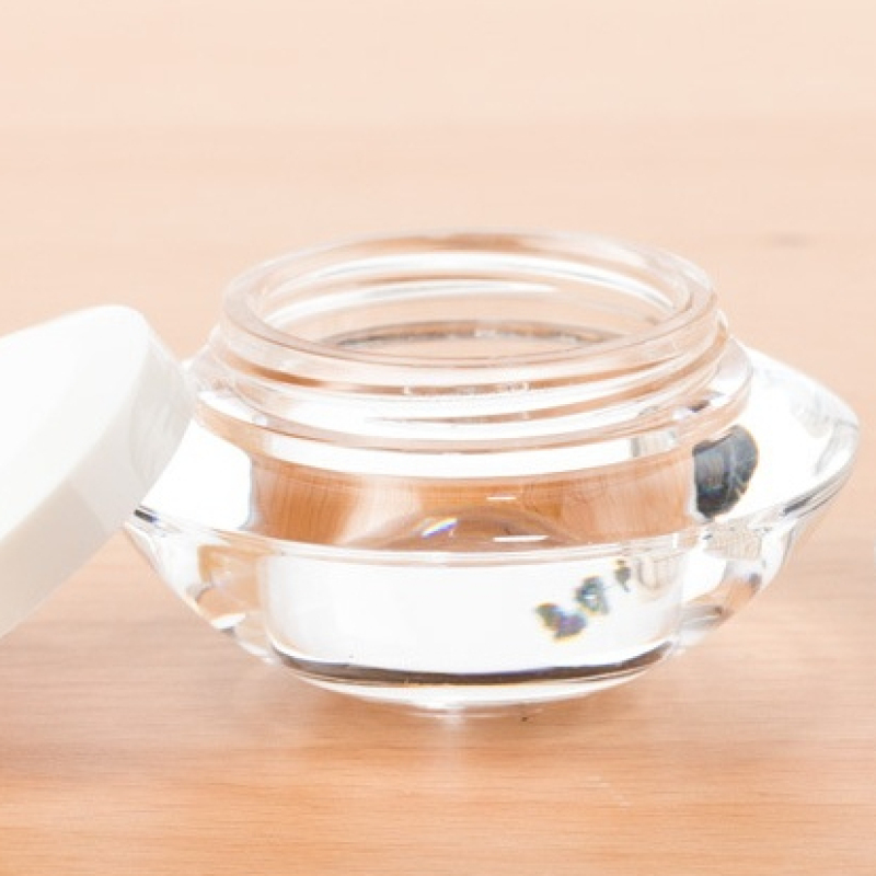 New Arrival Flying Saucer Shaped Acrylic Cream Jars Empty Plastic Jar for Loose Powder Cosmetics in Sizes 3g 7g 10g 15g 30g 50g