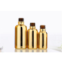Electroplated Gold Essential Oil Bottle 20ml 30ml 50ml Small Gold Bottle Cosmetics Glass Bottle