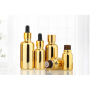 Electroplated Gold Essential Oil Bottle 20ml 30ml 50ml Small Gold Bottle Cosmetics Glass Bottle