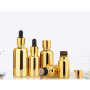 Electroplated Gold Essential Oil Bottle 20ml 30ml 50ml Small Gold Bottle Cosmetics Glass Bottle