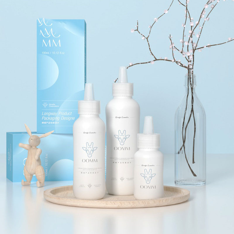 Hot Sale 2oz PP Beak Cover White Round 100ml Plastic Bottle Packaging Squeeze Skincare Cosmetic Bottle