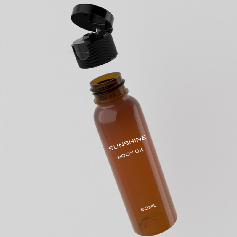 60ml Amber Blue White Clear PET Plastic Skincare Packaging Travel Toner Bottle with Low MOQ in Stocks