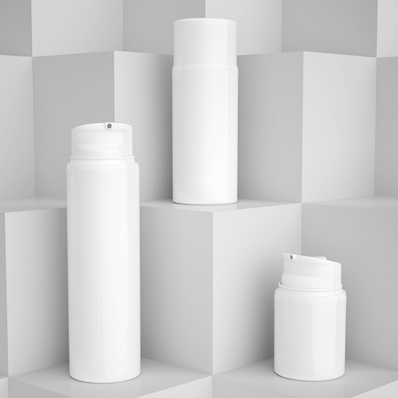 30ML White Customizable Airless Refillable Pump Lotion Bottle for Cosmetic With Lid