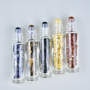 Empty Essential Oil 10 ml clear Glass Roll on Perfume Bottles With Colorful Gemstone