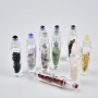 Empty Essential Oil 10 ml clear Glass Roll on Perfume Bottles With Colorful Gemstone