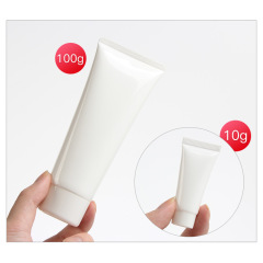 White Facial Cleanser Cosmetic Tubes PE 100ml Plastic Tube for Cosmetics Skincare Squeeze Cosmetic Tubes