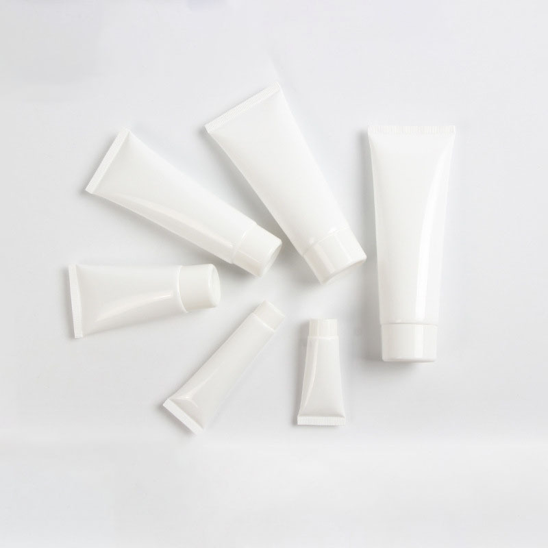 White Facial Cleanser Cosmetic Tubes PE 100ml Plastic Tube for Cosmetics Skincare Squeeze Cosmetic Tubes