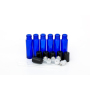 12 Pack 10ml Amber Blue clear Thick Glass Roller Bottles for Oils with Stainless Steel Roller Balls