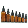 Glass Essential Oil Bottle 10ml Amber Dropper Bottle Bulk Round Skincare Serum Dropper Bottle