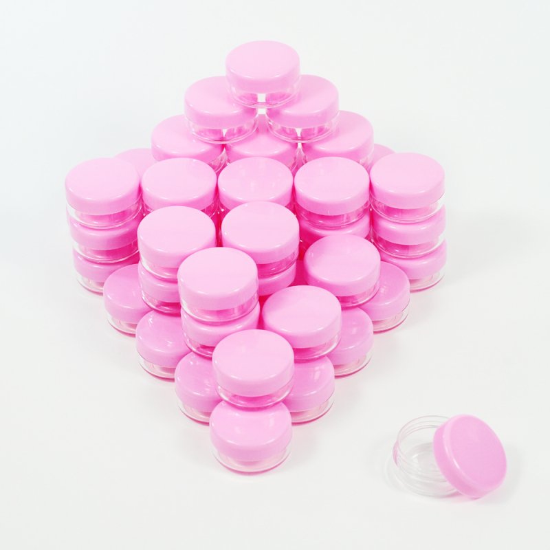 Pink Lid Cheap Price Empty Plastic Mini Cosmetic 3g 5g 10 g Small Plastic Jar