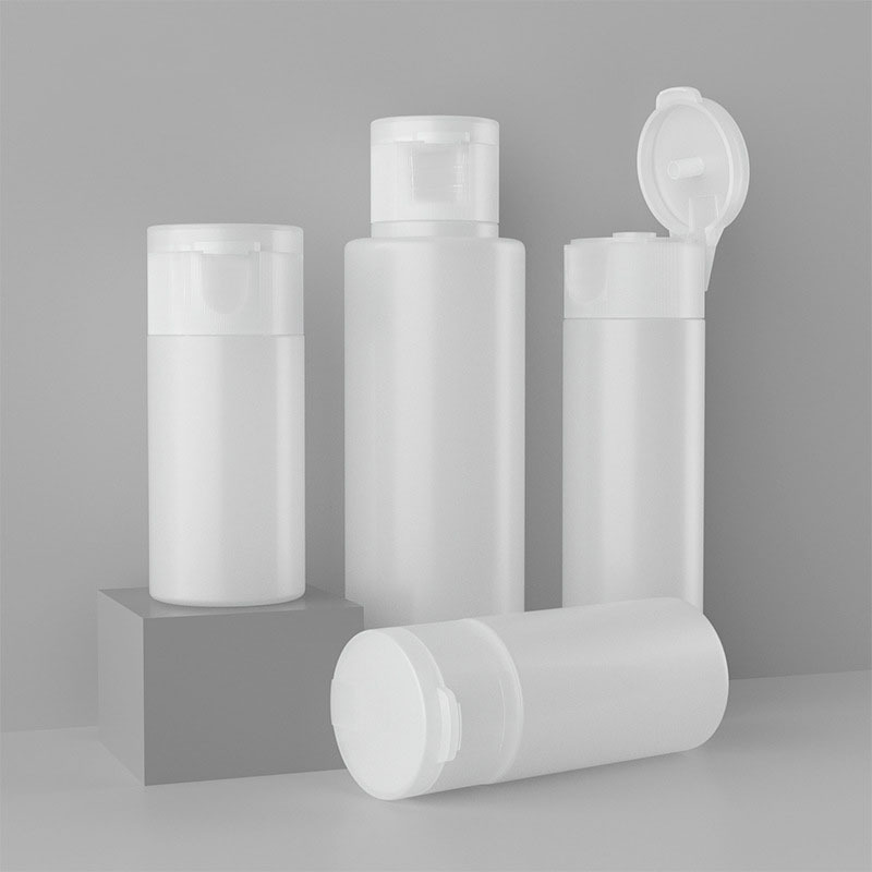 PP 200ml Cosmetic Cylinder Bottle Facial Toner Plastic Bottle with Flip Cap Skincare 8oz Plastic Bottles