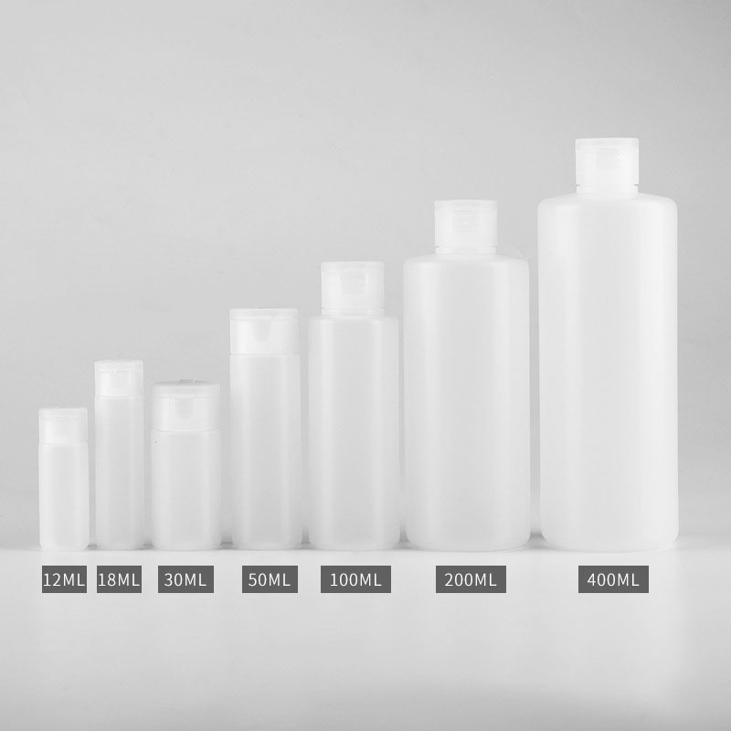 PP 200ml Cosmetic Cylinder Bottle Facial Toner Plastic Bottle with Flip Cap Skincare 8oz Plastic Bottles