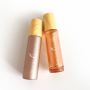 Pink clear Roll on Bottles 10 ml With Wooden Lid Luxury Frosted Empty Glass Bottle Skincare Essential Oil Roller Bottle