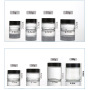 SUNSHINE High Quality Black Cap 2oz Empty Cream Glass Cosmetic Jar with Plastic Lid