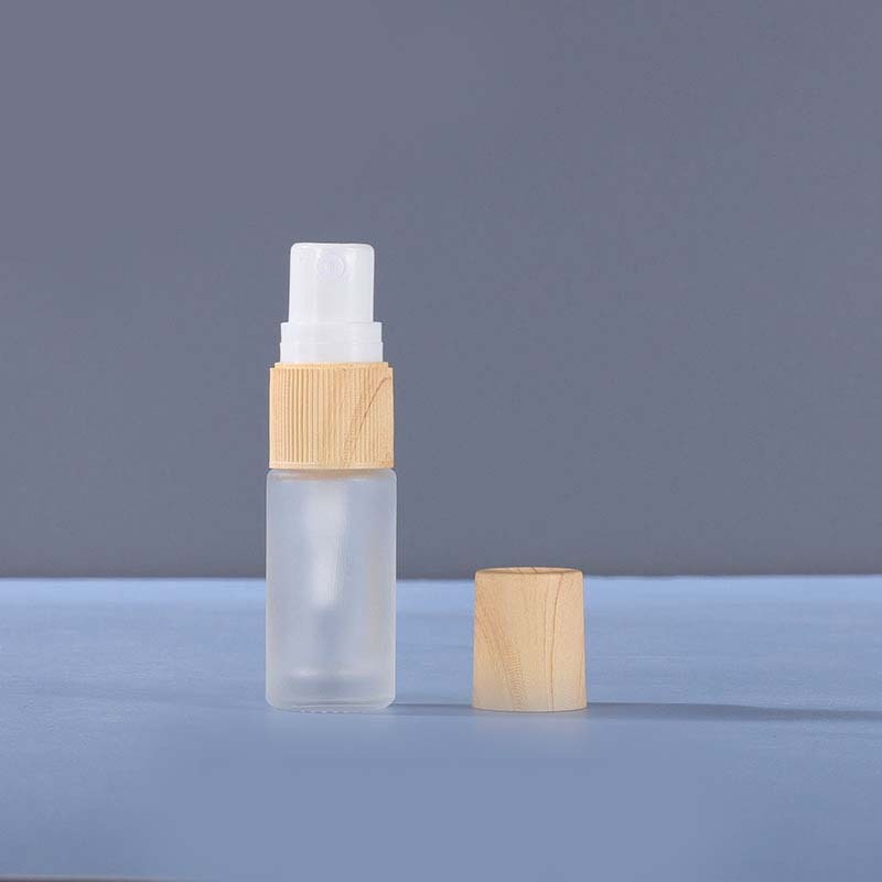 Wholesale Frosted Glass Mini Bottle 5ml 10ml Empty for Skin Care Cream Pump Sprayer Sealing Type