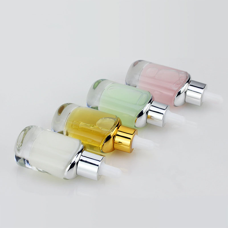 Glass Skincare Cosmetic Essence Dropper Bottle 30ml with Screen Printing for Essential Oil