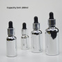 High End 10ml-100ml Glass Essential Oil Empty Body Oil Dispenser Bottle Silver Color Perfume Oil Dropper Bottles for Oil