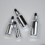 High End 10ml-100ml Glass Essential Oil Empty Body Oil Dispenser Bottle Silver Color Perfume Oil Dropper Bottles for Oil