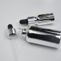 High End 10ml-100ml Glass Essential Oil Empty Body Oil Dispenser Bottle Silver Color Perfume Oil Dropper Bottles for Oil