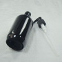 Stock Available PET Skincare 10 oz Cosmetic Empty Round Black Plastic Bottle 300 ml with Press Pump