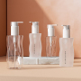 New Arrival High Quality 100ml to 250ml Plastic Lotion Pump Bottle Transparent Frosted PET for Body Oil and Serum
