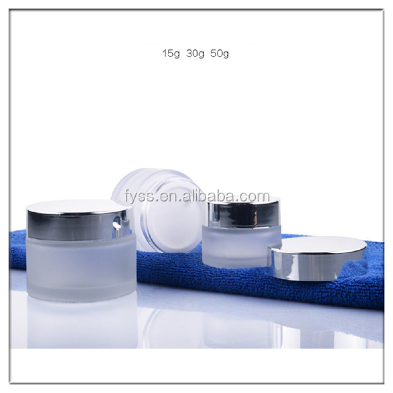 Skin Care Cream 10g 20g 30g 50g Cosmetics Frosted Glass Jar Cream Jar