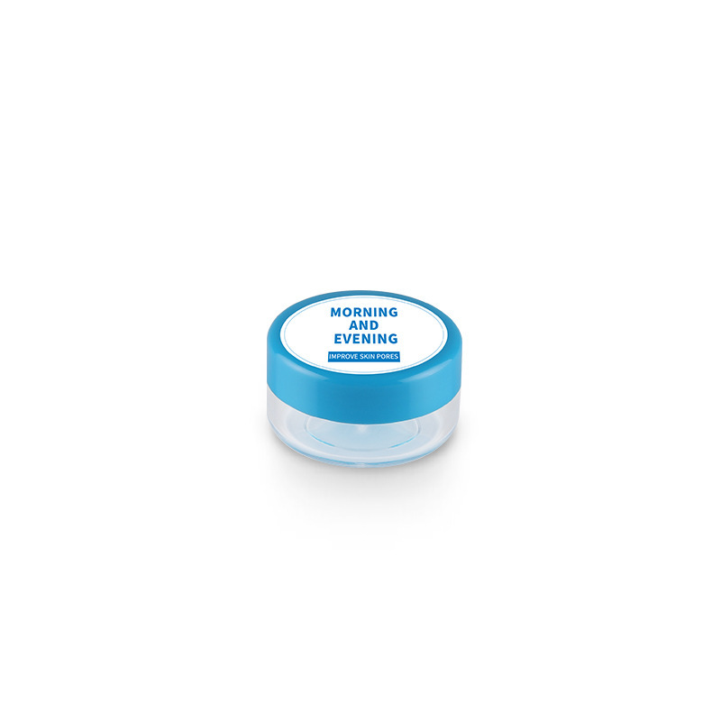 Small Plastic Cosmetic Jars 5 Gram Lip Balm Pot for Eye Cream & Lipstick Recyclable Black/Pink/Blue/Clear Lids in Stock