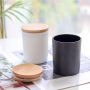 Frosted 200g Amber Brown 2023 Candle Jar with Bamboo Lid