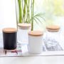 Frosted 200g Amber Brown 2023 Candle Jar with Bamboo Lid