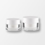Double Wall Empty Acrylic Cosmetic Packaging Jars for Face Cream 50 g White Screw Cap Luxury Plastic Jars