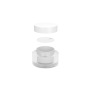 Double Wall Empty Acrylic Cosmetic Packaging Jars for Face Cream 50 g White Screw Cap Luxury Plastic Jars