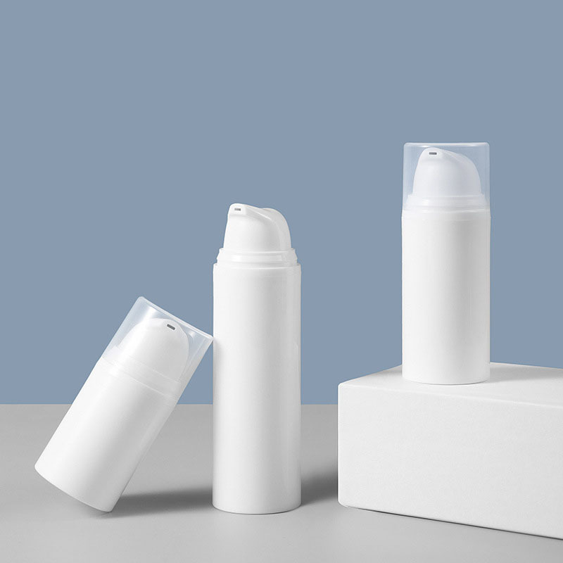 Airless 15ml 30ml 50ml PP Lotion Pump Bottle White Plastic Lotion Cosmetic Pump Bottle