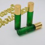 Beautiful 10ml Christmas Tree Elk Pattern Green Essential Oil Roller Bottle Ready to Ship