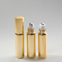 Luxury 5ml 10ml Electroplating Gold Silver Essential Oil Glass Roll on Bottle
