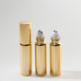 Luxury 5ml 10ml Electroplating Gold Silver Essential Oil Glass Roll on Bottle