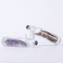 Manufacturer's Roll-on Essential Oil Bottles 5ml 10ml Glass with Crystal Jade Bead Gravel MOQ 100pcs