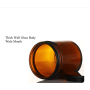 Empty 8oz Skincare Amber Glass Jar Tin Container Packaging 250g Body Face Cream Jar for Body Butter